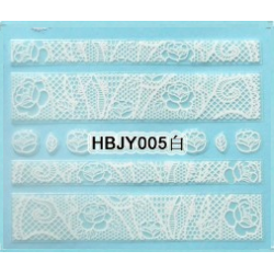 Стикер за Нокти Дантела Бяла HBJY005